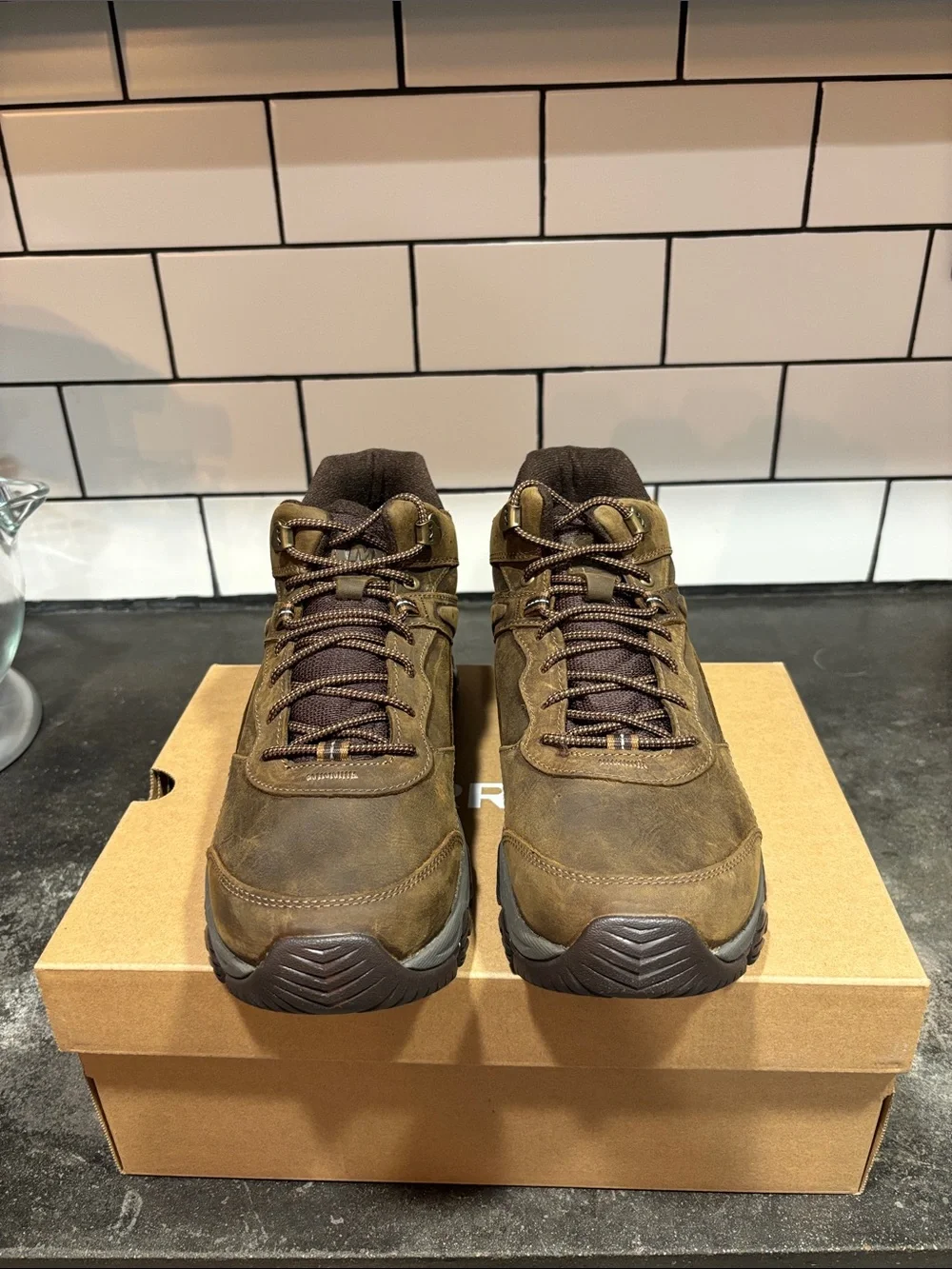Merrell Brown Men's Waterproof Trail Mid-Height Boot